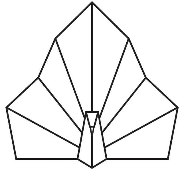 Origami peacock